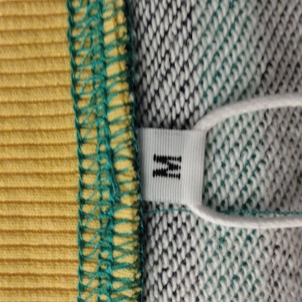 Anrabes Oversized Striped Sweatshirt Color Block, Size M - Picture 6 of 9